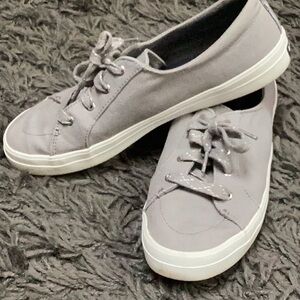 Sperry Light Gray Lace-Up Sneakers